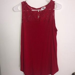 Red Lace Tank Top